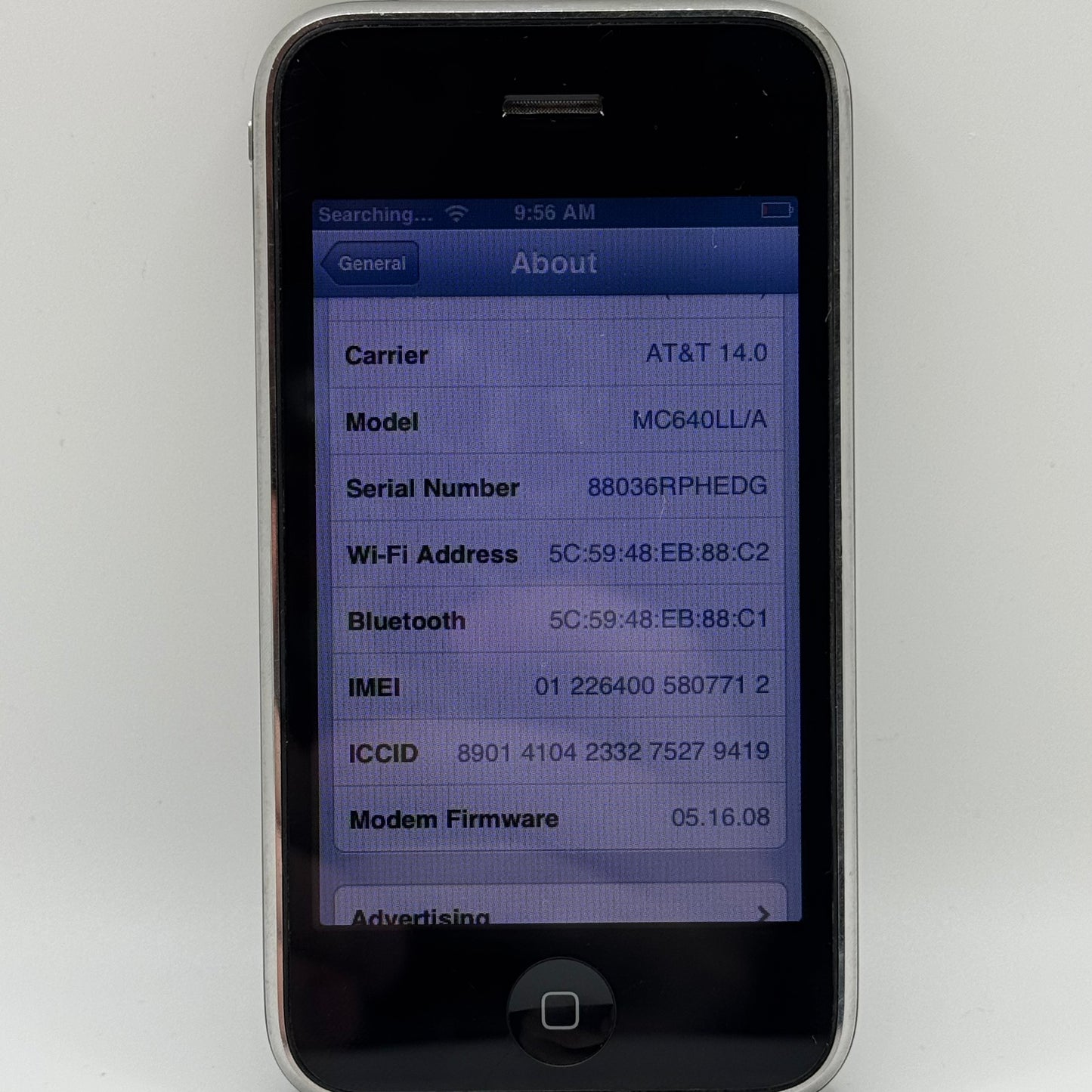 AT&T Apple iPhone 3GS 6GB Black MC640LL/A Bad IMEI