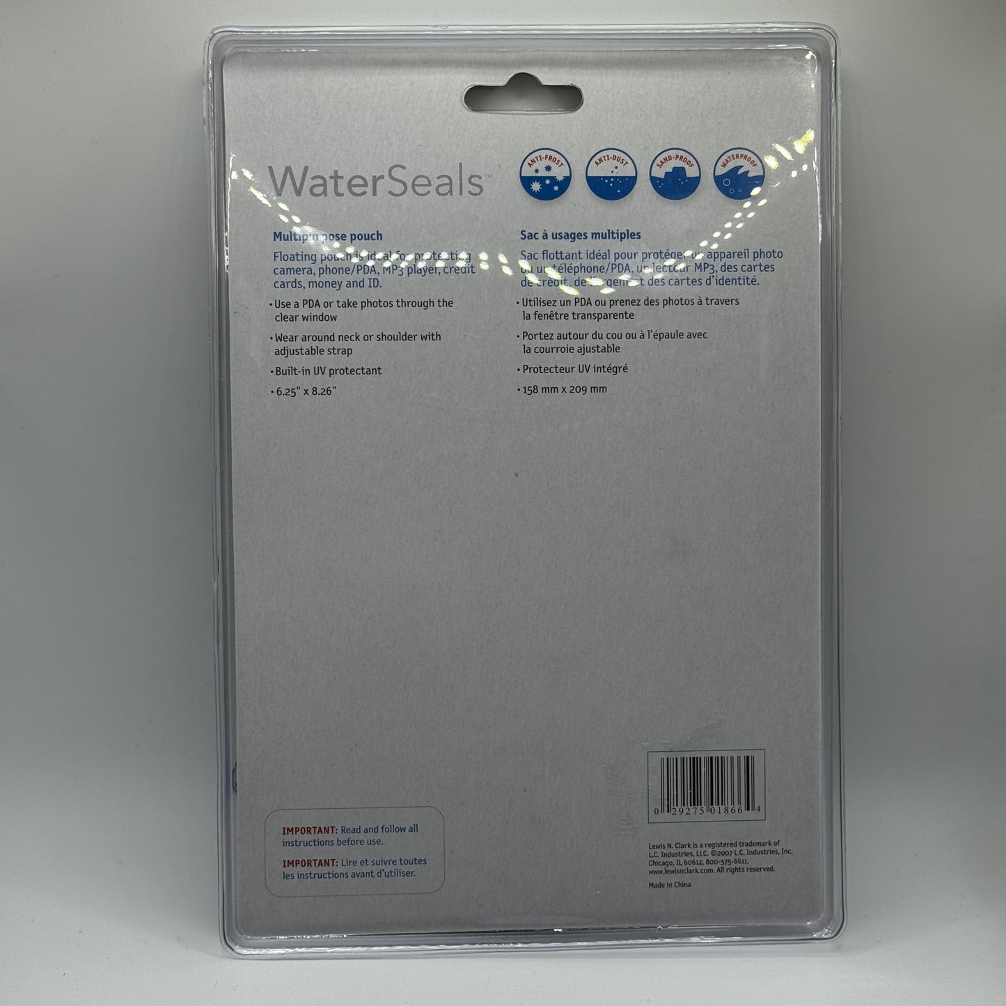 New Lewis N Clark WaterSeals Waterproof Multipurpose Pouch