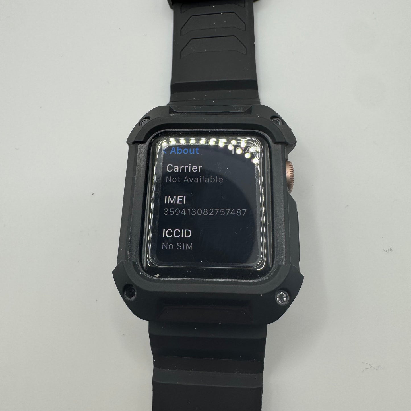 Unlocked Apple Watch Series 3 38MM Gold Aluminum Black Sport Band