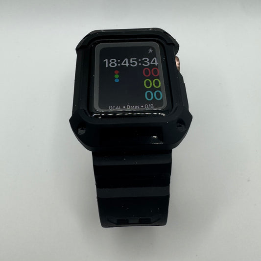 Unlocked Apple Watch Series 3 38MM Gold Aluminum Black Sport Band