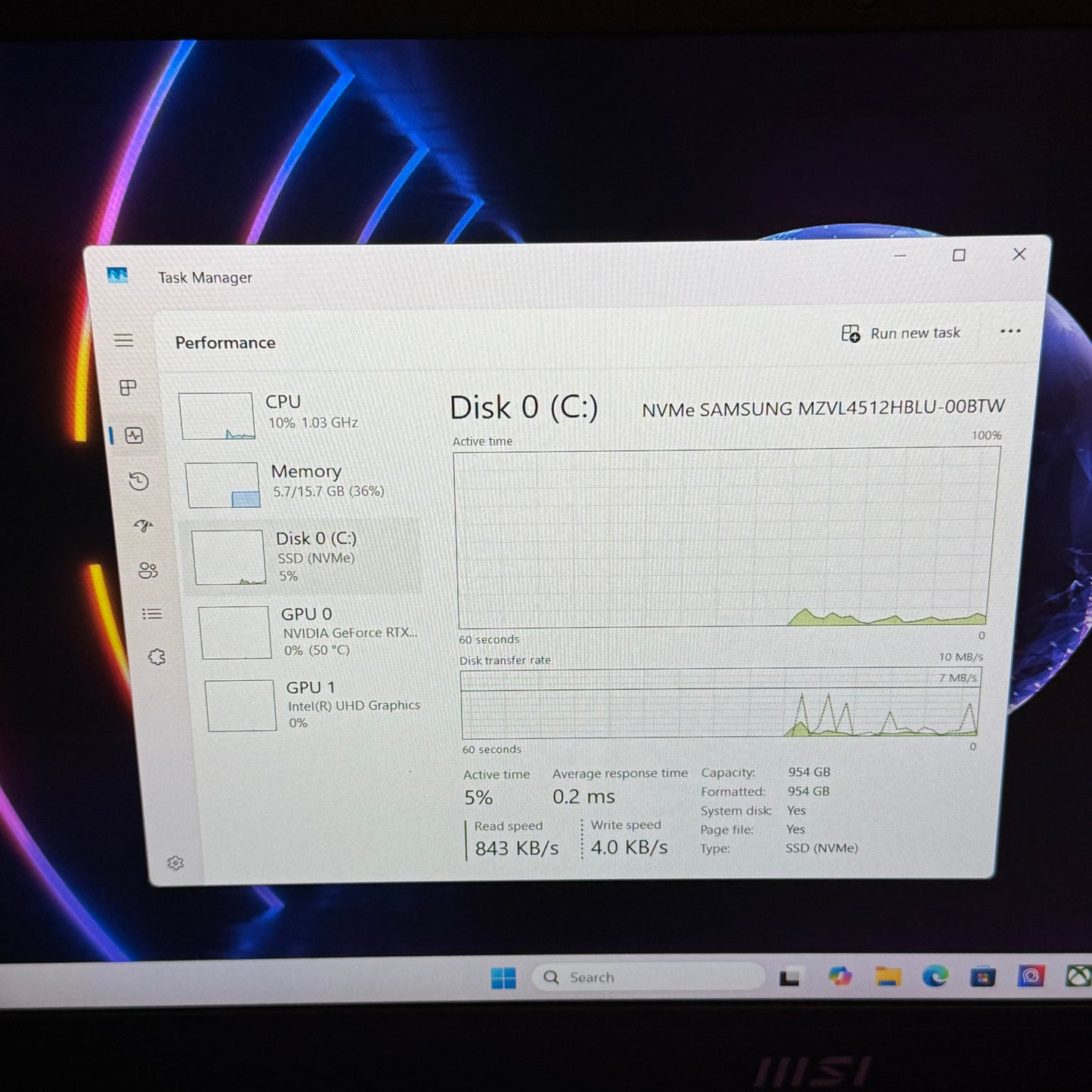 MSI Katana 15 B13VFK 15.6" i7-13620H 16GB RAM 1TB SSD NVIDIA RTX 4060 Laptop