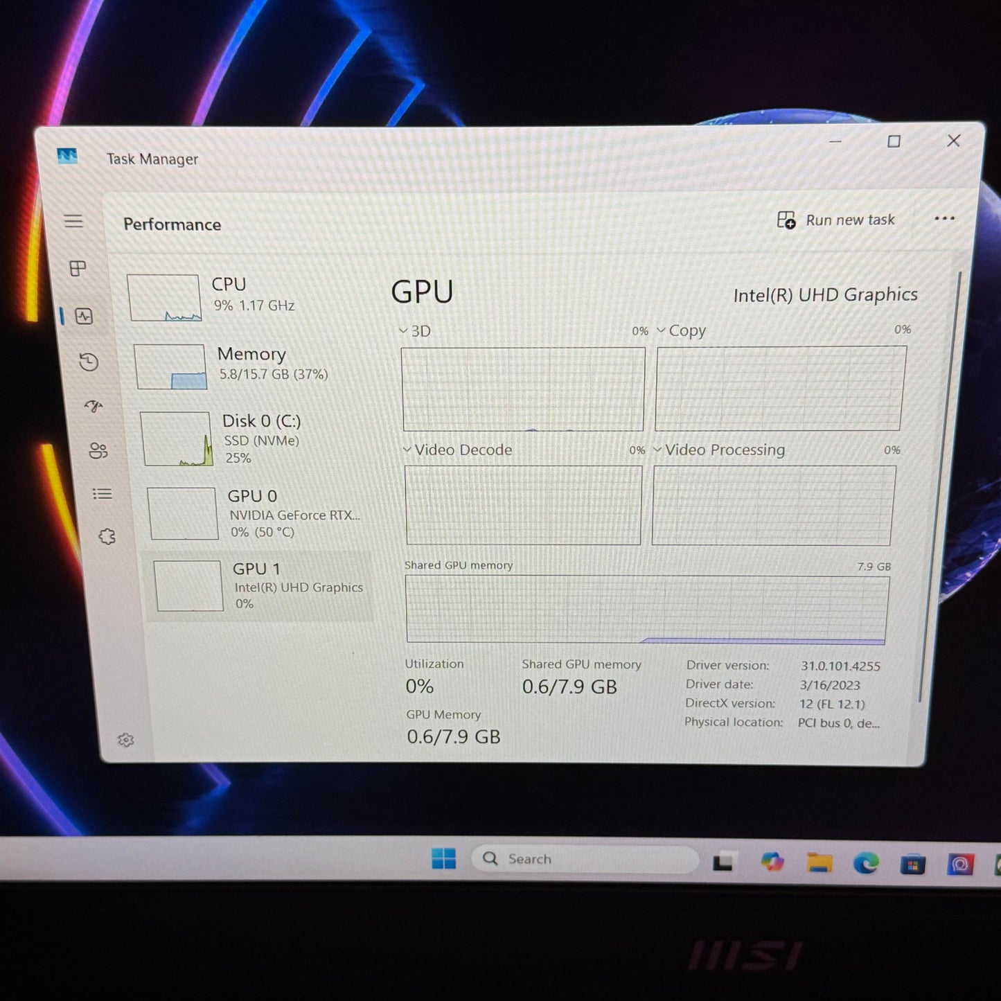 MSI Katana 15 B13VFK 15.6" i7-13620H 16GB RAM 1TB SSD NVIDIA RTX 4060 Laptop