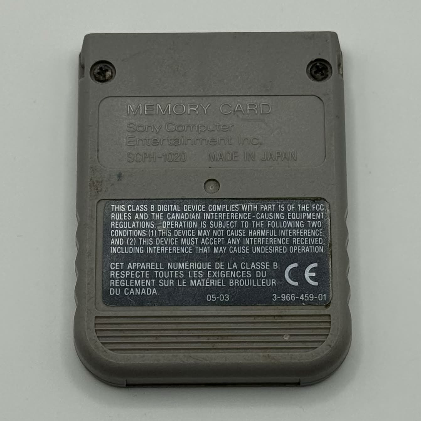 Sony PlayStation 1 PS1 Memory Card SCPH-1020 OEM